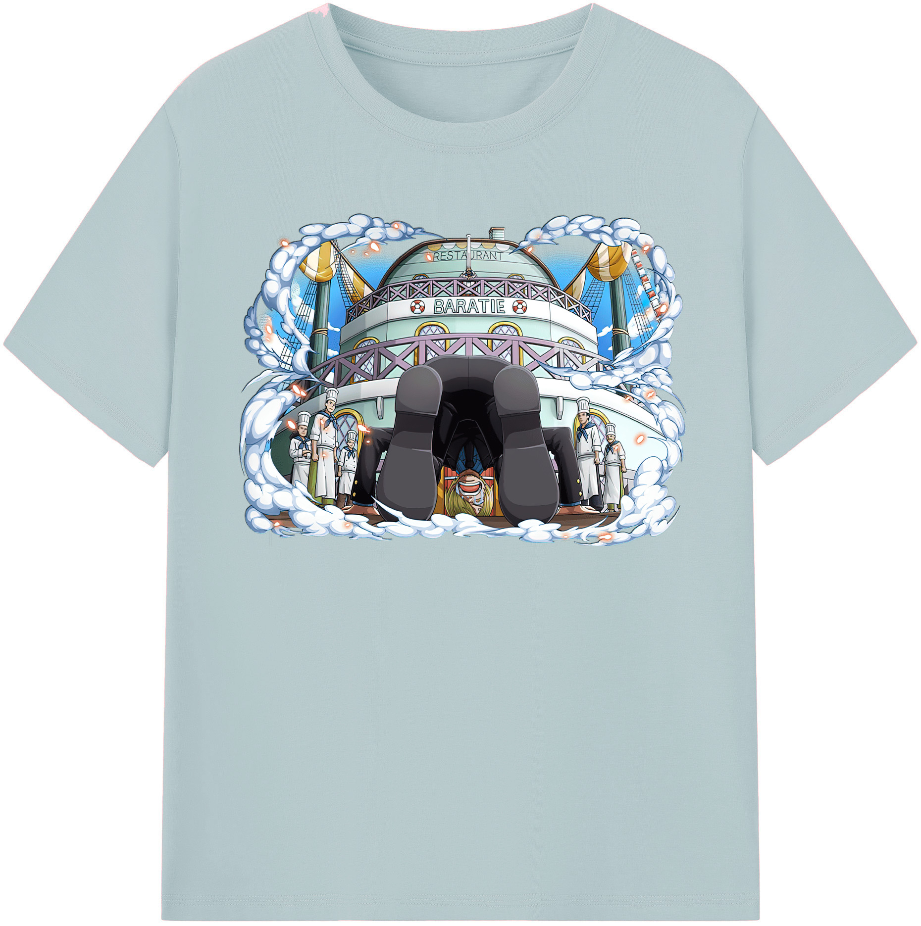 ワンピース サンジ ONE PIECE Sanji 綿100％半袖Tシャツ（フロントプリント）
